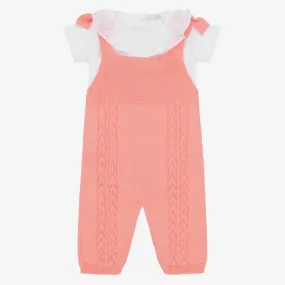 Baby Girls Pink Romper Set