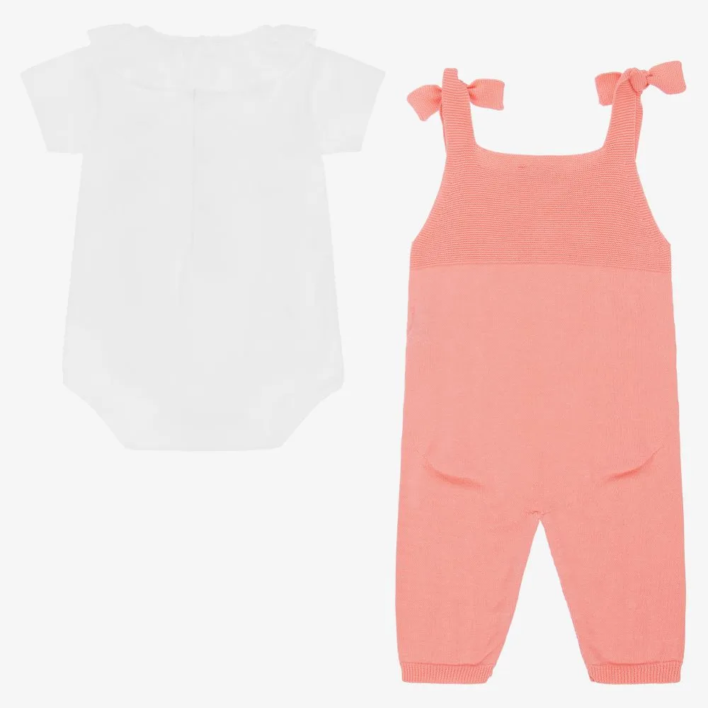 Baby Girls Pink Romper Set