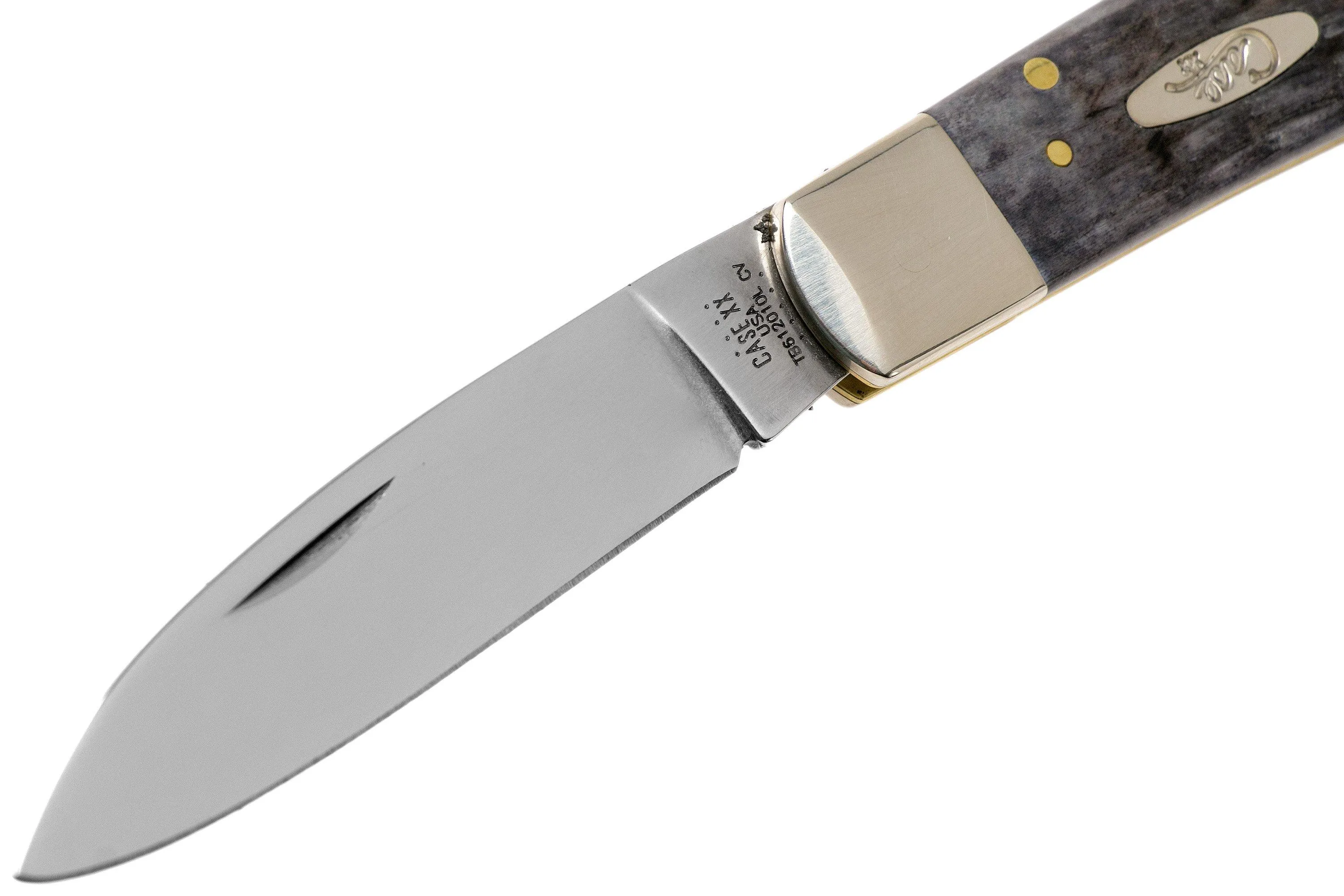 Case Tribal Lock Pocket Worn Grey Bone, Crandall Jig, 58411, TB612010L CV pocket knife