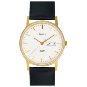 Classics Analog White Dial Black Strap
