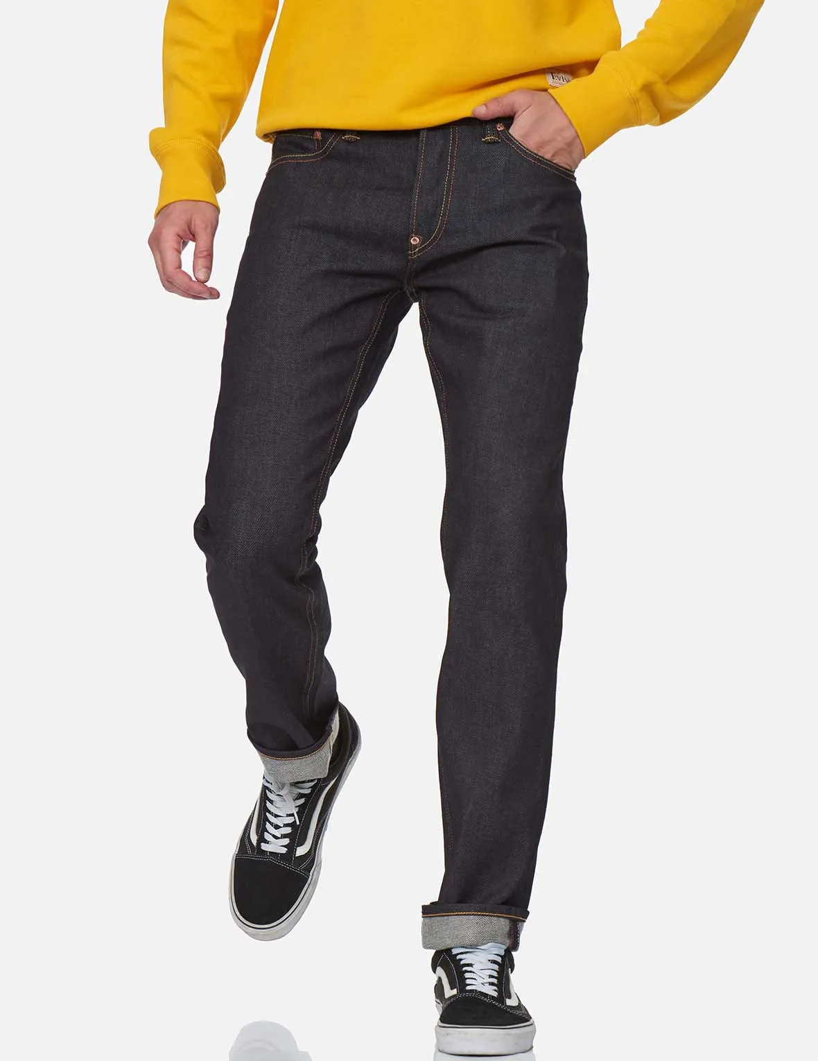 Dragon and Kanji Daicock Embroidered Slim Straight fit Jeans #2010