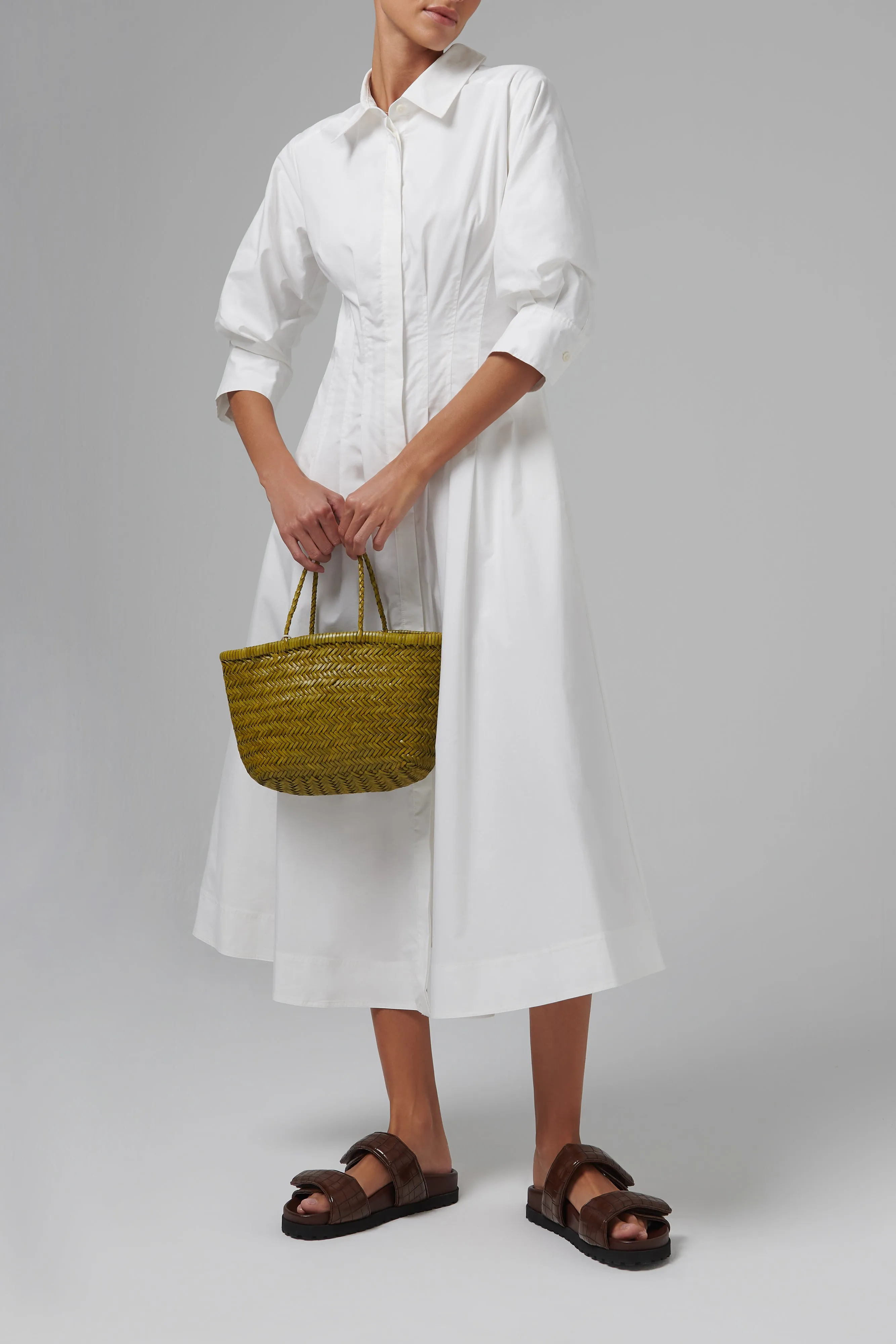Dragon Diffusion  Green Bamboo Mini Basket Tote