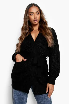Edge To Edge Chunky Knit Cardigan