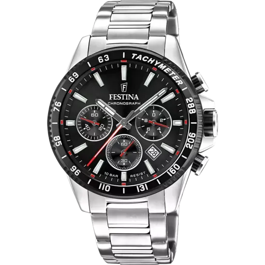 Festina Men's Chrono Black Dial Watch