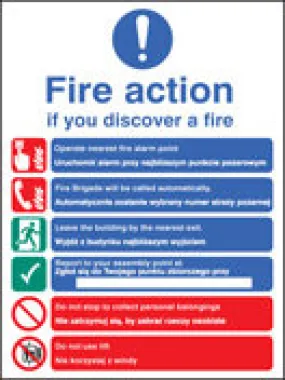 Fire action auto dial with lift (English & Polish)