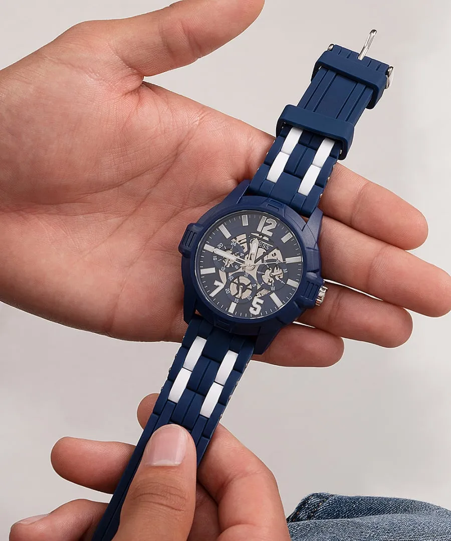 Guess Striker Blue Dial Men 48mm