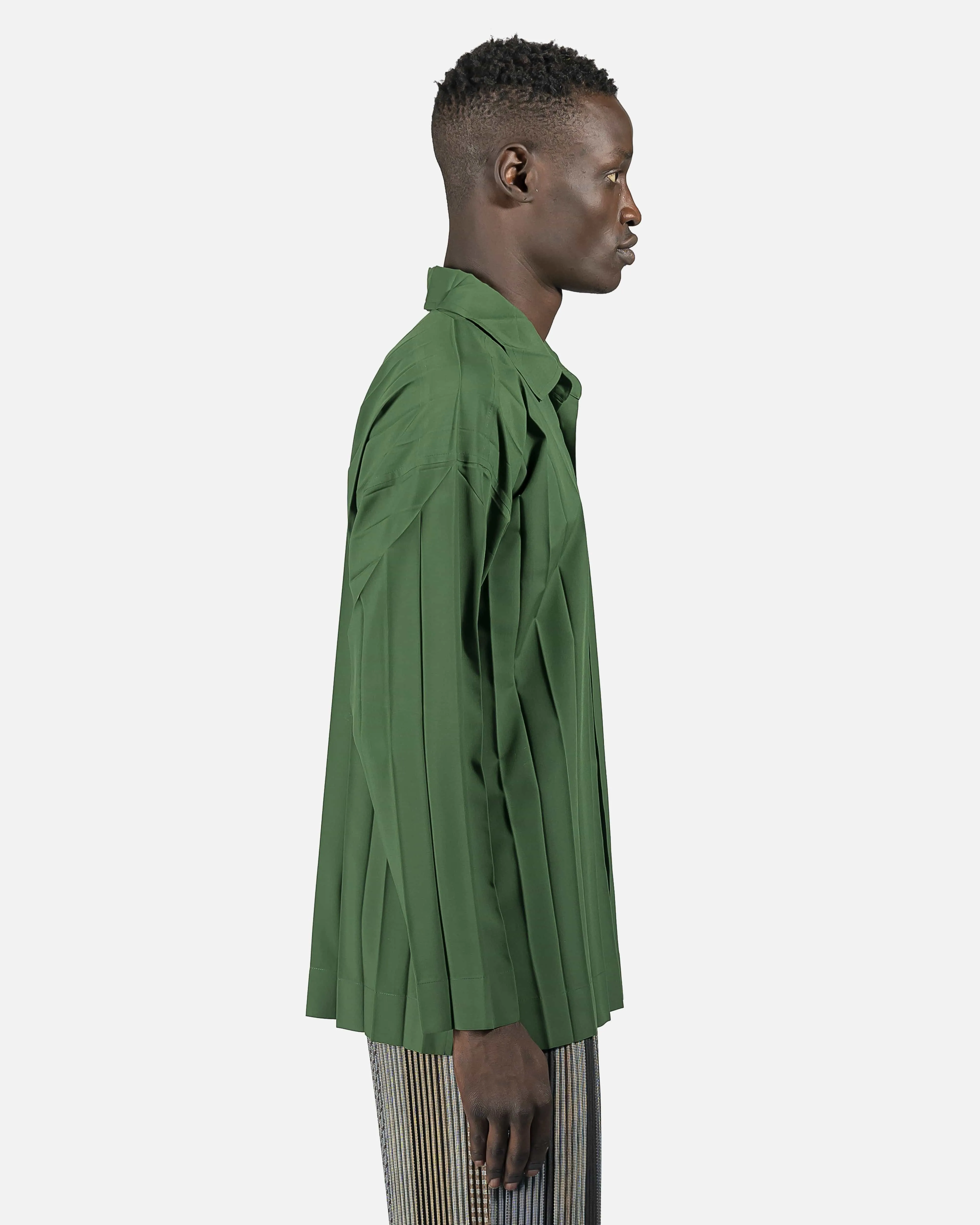 Homme Plissé Issey Miyake Edge Shirt in Green