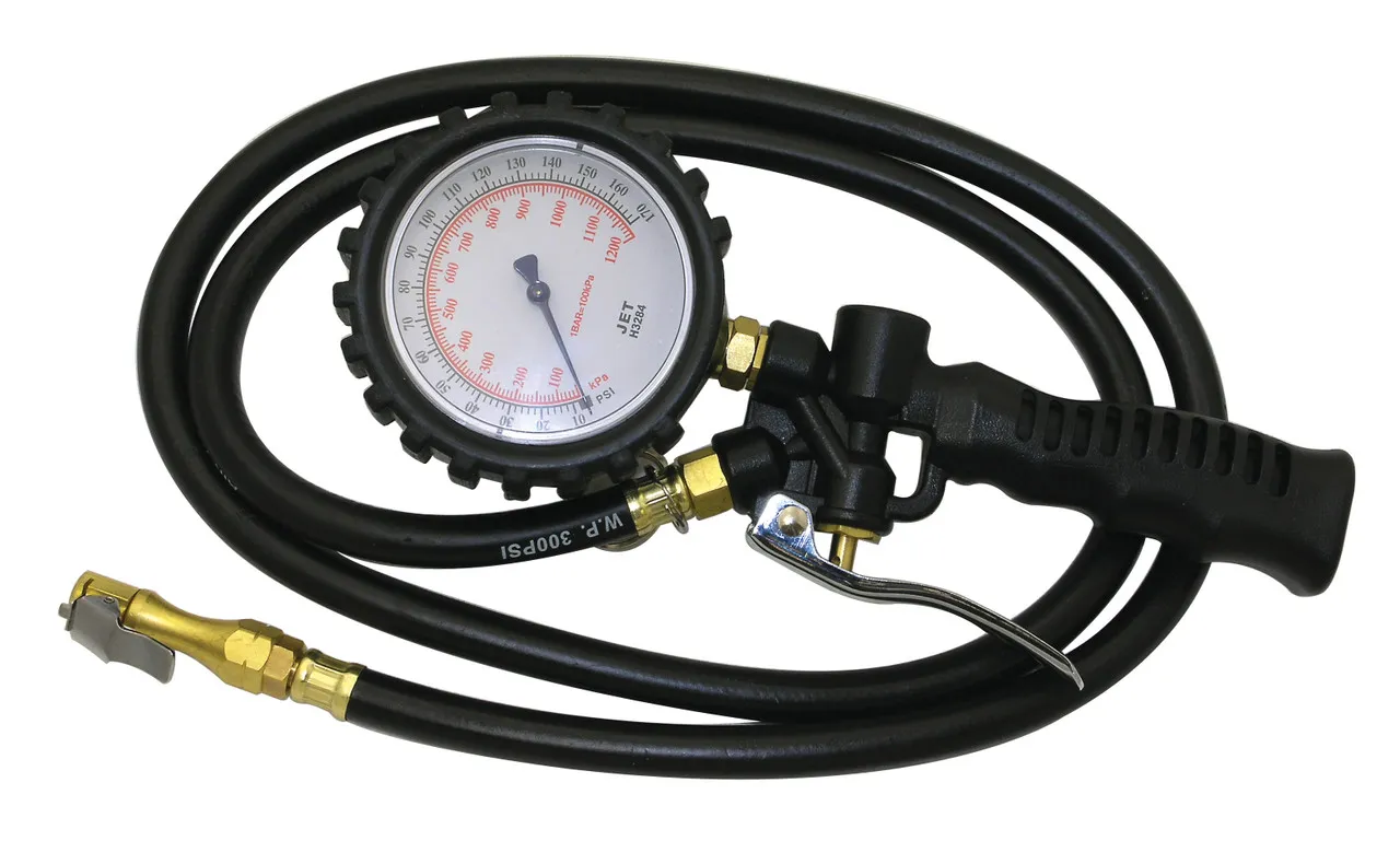 Jet H3284 Air Line Inflator With Tire Gauge - Dial Type