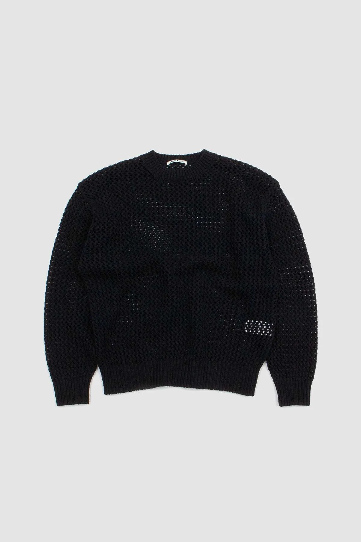 Lily-Yarn Mesh Knit Pullover - Dark Navy