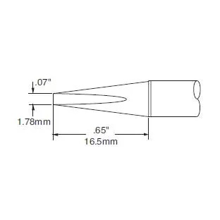 Metcal Cartridge Chisel Long 1.78mm (0.07