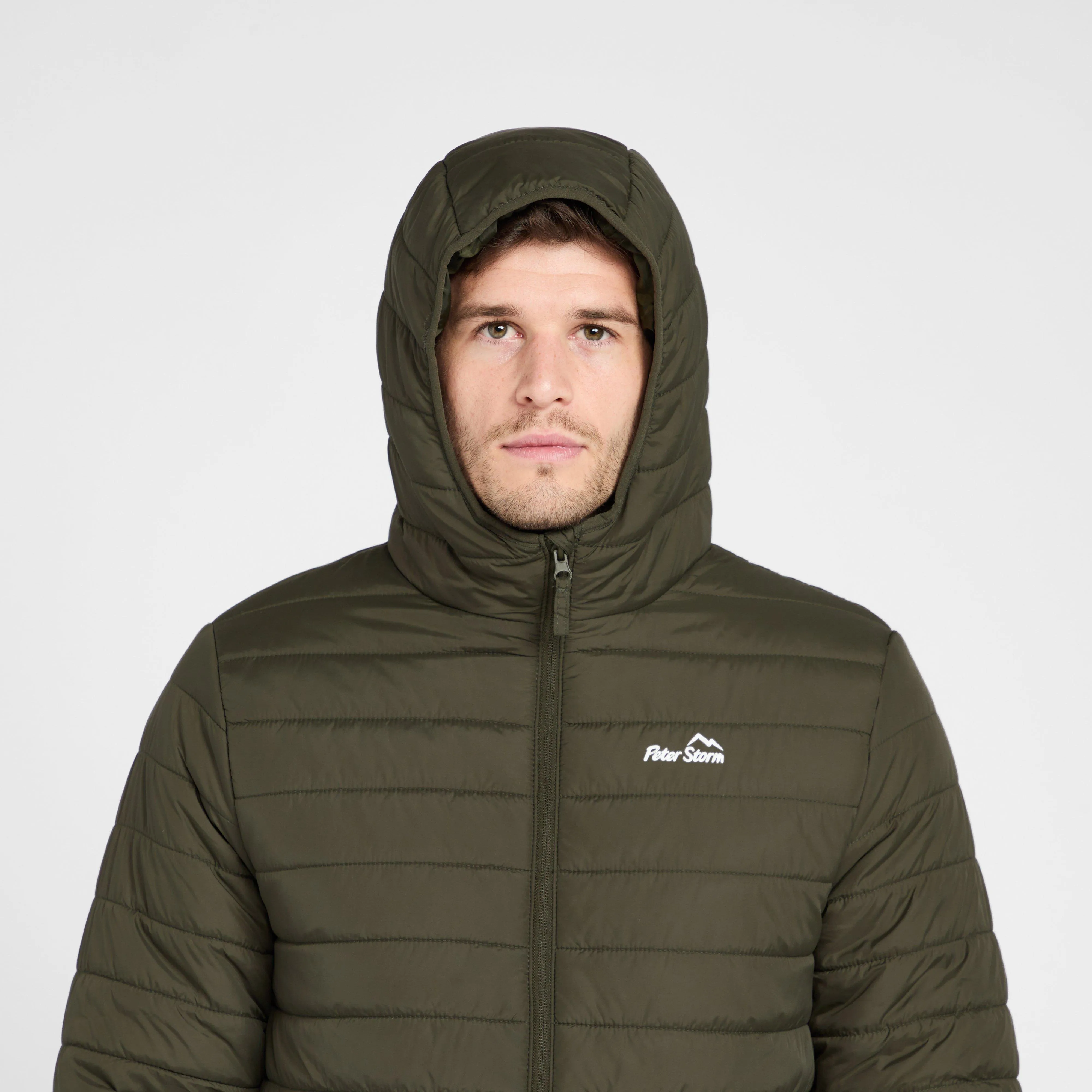 Peter Storm Mens Blisco II Hooded Jacket Khaki | Millets