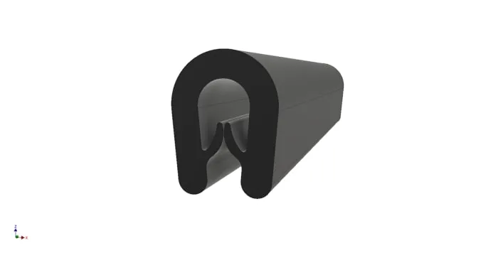 RS PRO Black Nitrile Rubber Edge Protection, 20m