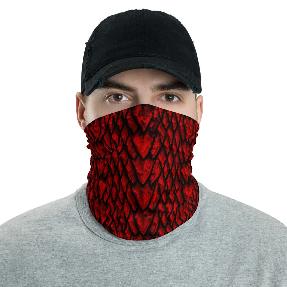 Ruby Dragon Scale Neck Gaiter
