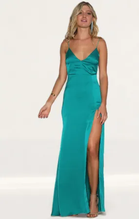 Runaway The Label Teal Adeline Maxi Dress