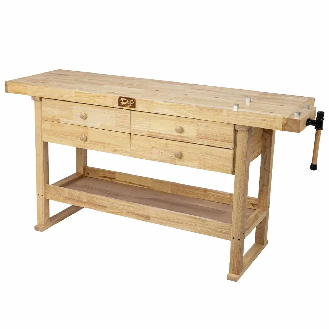SIP 01460 Professional Hardwood Workbench with 4 Drawers