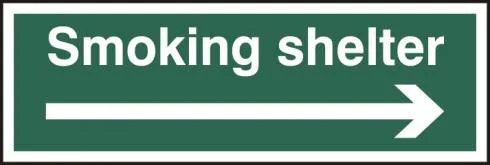 Spectrum Smoking Shelter - Arrow right - SAV 300 x 100mm - SCXO-CI-11909