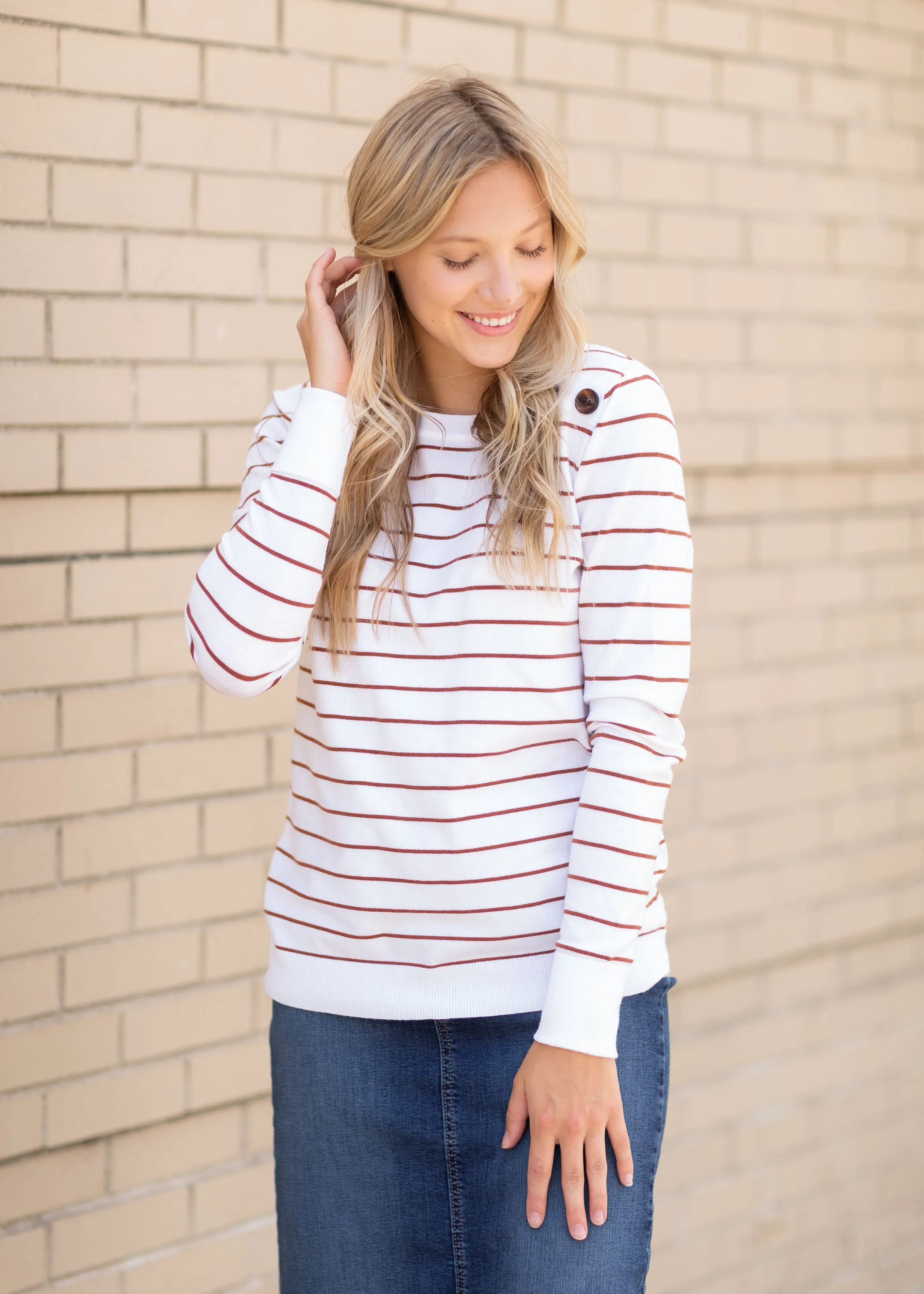 Striped Boat Neck Sweater