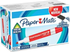 Thombequ Paper Mate Whiteboard Marker Bullet Tip Red 12 Pk