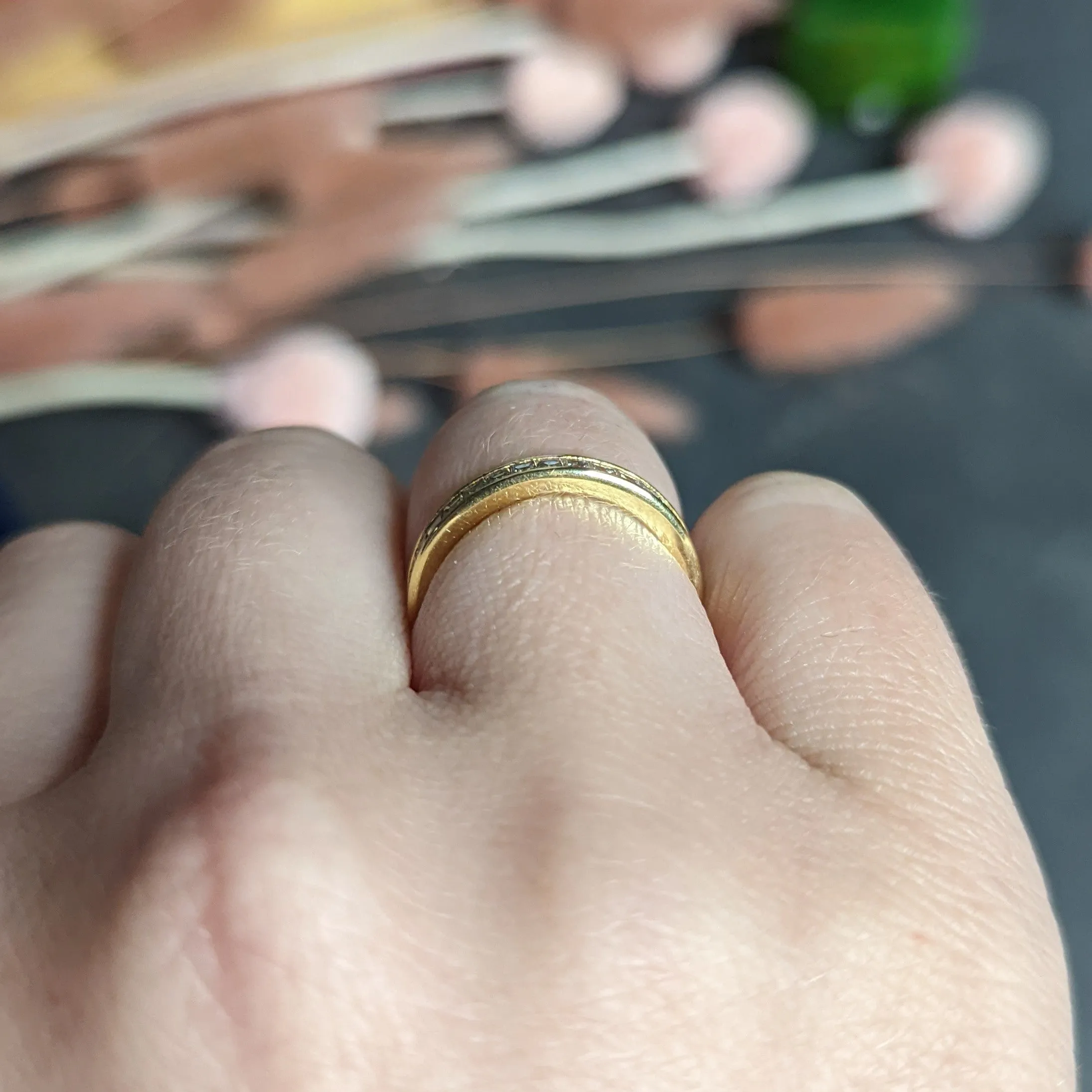 Tiffany & Co. Vintage 1.20 CTW Diamond 18 Karat Gold Eternity Band Ring