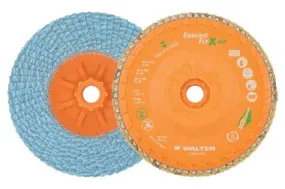Walter Surface Technologies 06U458 ENDURO-FLEX ALU Flap Disc | 5/8" - 11 Arbor Hole | 4-1/2" Diameter | 13300 Max. RPM