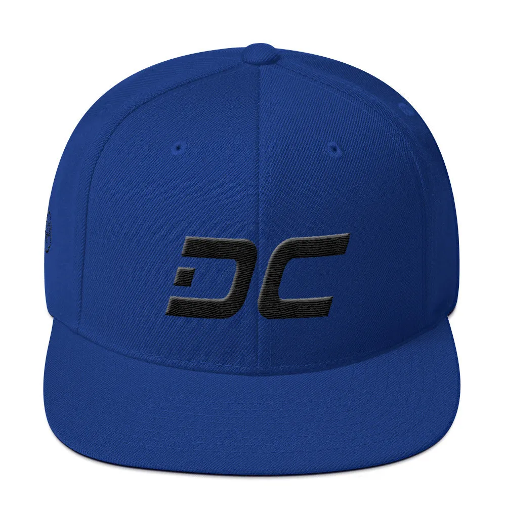 Washington DC - Flat Brim Hat - Black Embroidery - DC - Many Hat Color Options Available